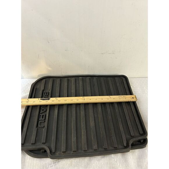 2 Subaru thick rubber floor black square mats 18"x14" - Picture 5 of 6